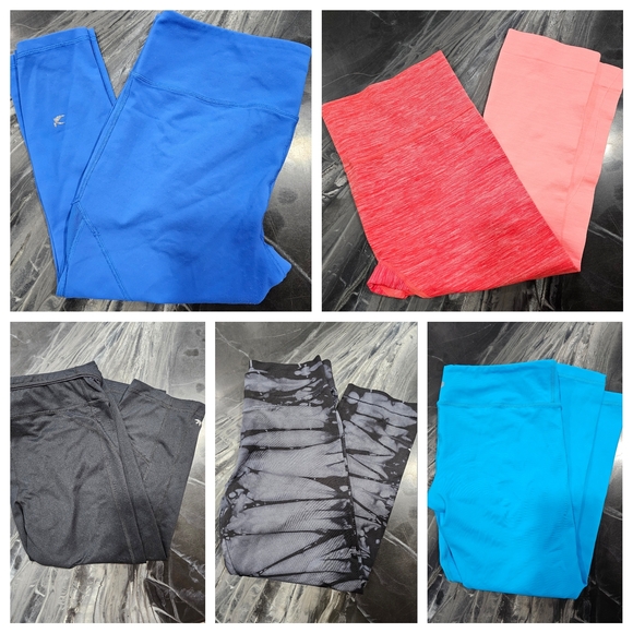 various Pants - BUNDLE OF 5 PAIRS OF CAPRI LENGTH LEGGINGS